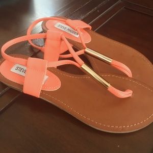 Steve Madden Shoes - CORAL AND GOLD STEVE MADDEN SANDALS Steve Madden Shoes - CORAL AND GOLD STEVE MADDEN SANDALS